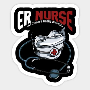 Nurse - Life Saver & Heart Breaker Stethoscope Sticker